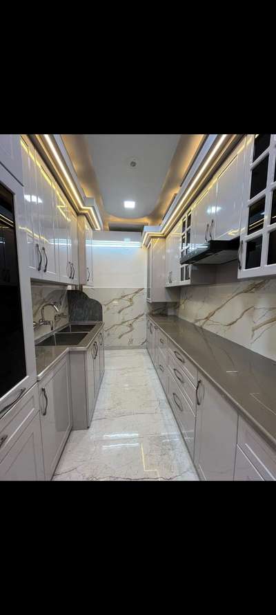 *Modular kitchen *
with material