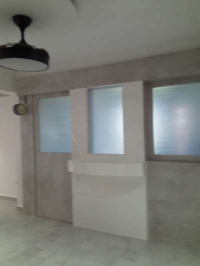 partition with sliding door