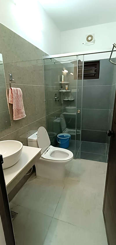 Toilet with seperated bathroom. Glass seperation #BathroomDesigns  #bathroomstyle  #BathroomIdeas  #toilet  #toiletinterior