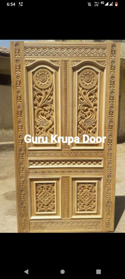 teek wood doors  with karban 1800per sqr fit