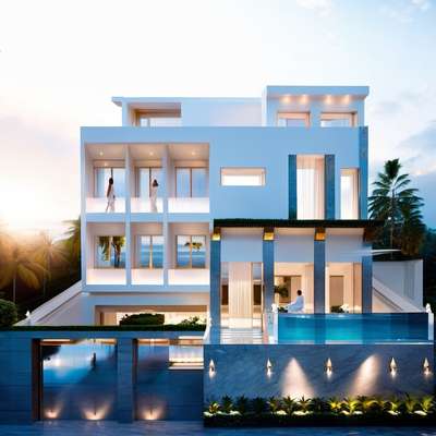 Modern Laxury villa Plan best on aerodynamic design