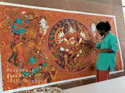 nataraja mural painting on canvas