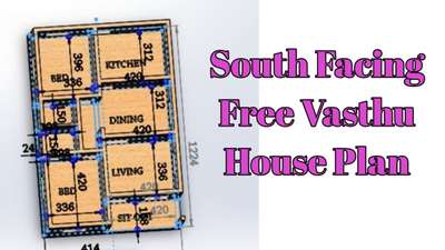 south facing  house free vastu plan in malayalam by vasthu advisor-9037808675