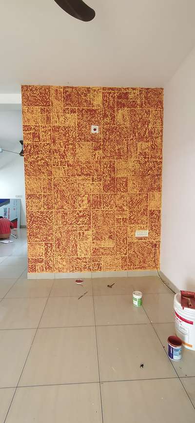 vettu kallu#laterite design on wall#vettu kallu#texture work#wall art