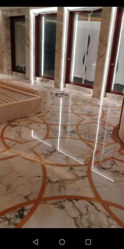 Marble fixing and with diamond polish
