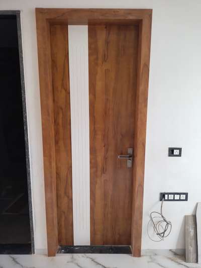 wooden door with laminated