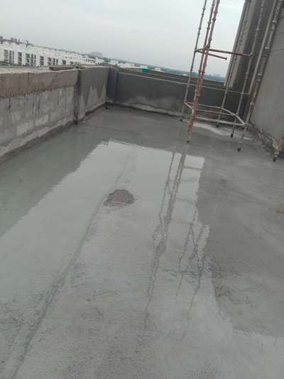 two component coating at top roof area