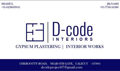 contact for interior works and gypsum plastering