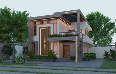 Client : Soney Felix                                   Location : Alappuzha                                       Area:1606 sqft                                                  Specification : Kitchen, work area, 4 bedrooms with attached toilet,living dining coonecyed outside courtyard and upper living #exteriordesigns  #modernhouses  #HouseDesigns