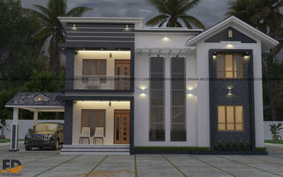 *modern house with plan and elevation *
1600sqfeet house in kerala