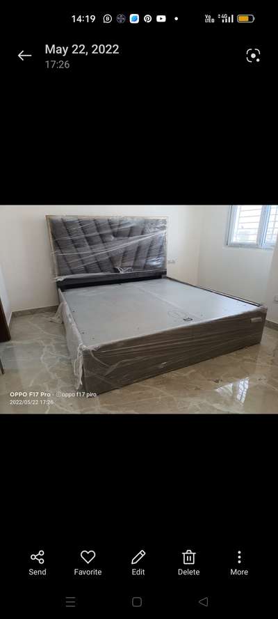 The bed is so good
king size bed  suved fabric use 
18mm ply all bed