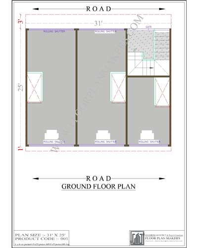30x30 floor plan 
Product 005
Plot size 31’ x 25’ in ft 
Plot Area 775 sq. Ft
Total Number of floors 2
Total Number of rooms 2
Number of toilets 2
Number of kitchens 1
Type of parking two-wheeler parking 
Type of building Residential
Ground floor details  
3 SHOPS 
STAIRCASE 
TOILET 0
First floor details  
STAIR CASE 
Living 1
Kitchen 1
Wash 1
Bed room 2
Toilet 2

NOTE: - When you buy this plan, you will get all size in the plan.
जब आप यहां प्लान खरीदेंगे तो प्लान में आपको सभी साइज मिल जाएंगे
10x40
10x50
10x60
15x40
15x50 
15x60
20x40
20x50
20x60
All size floor plan available plz visit our web site and get your plan
Website:- https://floorplanmaker.in/
Instagram:-  https://floorplanmaker.in/
Facebook:- 
#HouseDesigns 
#FloorPlans 
#gharkenakshe 
#planinng 
#Architect