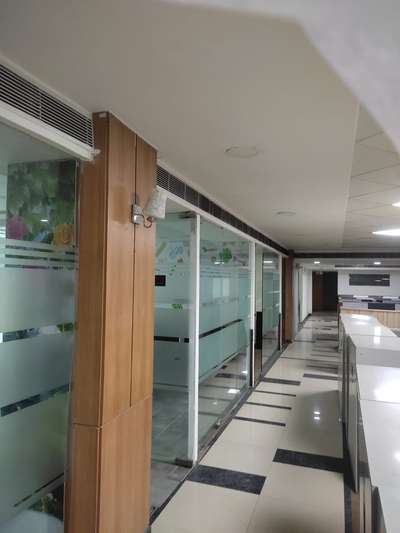 glass partition and gypsum partition