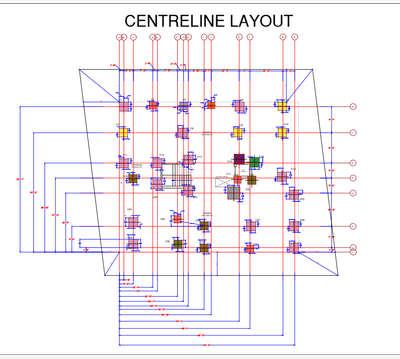 the centre line layout of a apartment building  #StructureEngineer  s
 #structureplan
