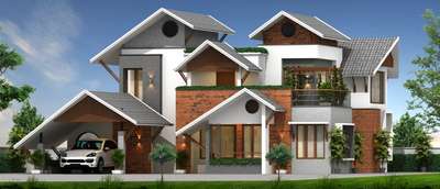 #new_home  #sloperoof  #3dhouse  #kozhikkode  #architecturedesigns  #HouseConstruction #constructioncompany #Designs #positive  #sitout