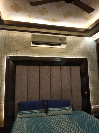 bedroom of a project at ram nagar, gurjar ki thadi.
tell us if you like it. 
#BedroomDecor #MasterBedroom #LUXURY_INTERIOR #BedroomDesigns #BedroomIdeas #BedroomCeilingDesign #bedsidetable #LUXURY_BED #InteriorDesigner #Architect #architecturedesigns #interiordesign