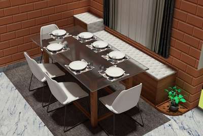 Dining space  #DiningTable  #DiningChairs  #InteriorDesigner  #Architectural&Interior  #3dmodeling  #3dsmax  #render3d