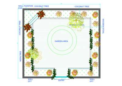 garden design 
#FloorPlans  #houseplan  #2DPlans