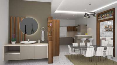#diningroom #partitiondesign #washcounter #ModularKitchen #InteriorDesigner