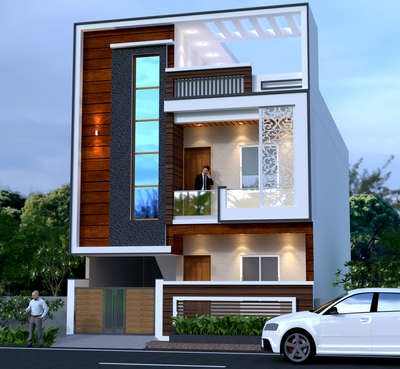 3D Front Elevation Design by Advik Designs #3dfrontelevation  #frontElevation  #ElevationHome  #ElevationDesign  #HouseDesigns  #25x45houseplan