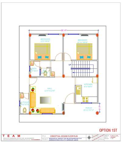 new 26Ã—30 south facing house plan with existence of column #HouseDesigns  #LivingroomDesigns  #ElevationHome  #ElevationDesign  #HomeDecor  #3d  #3DPlans  #3DKitchenPlan  #3dmandir
