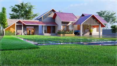 #exteriordesigns #KeralaStyleHouse #ElevationHome #TraditionalHouse #SingleFloorHouse #HomeDecor