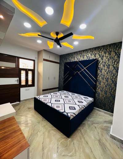 #RR construction enquiry call me  # badroom design  #wooden bed  # false ceiling  # wooden almirah  #