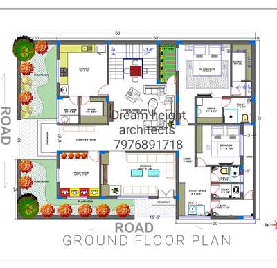 A residential plan layout for sample.