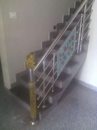 stair with glass