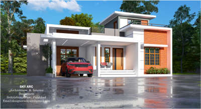 1100 sq ft 3BHKD contemporary design