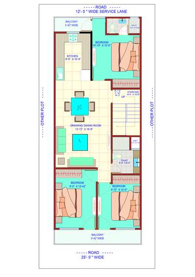 house plan 20 x 45  #residenceproject  #3BHKHouse  #rendering  #floorplan