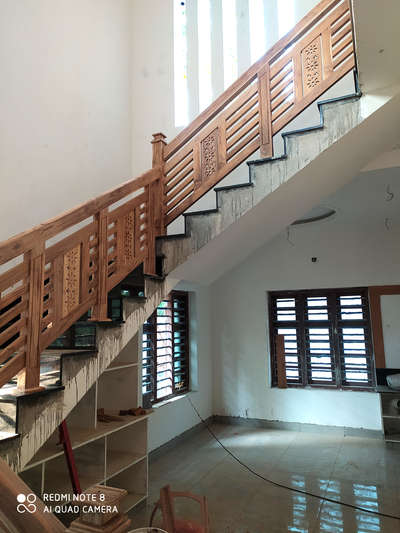 wooden stair handrail new work
