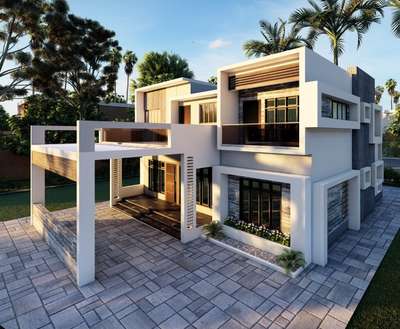 Residence design for Mr.Faisal Assainar
style : contemporary style
area : 2400 sqft
Place : Pallikara
 #Architect  #ElevationDesign 
#HouseDesigns 
#BestBuildersInKerala
#HouseConstruction  
#ContemporaryDesigns 
#3D_ELEVATION 
#keralahomedesignz