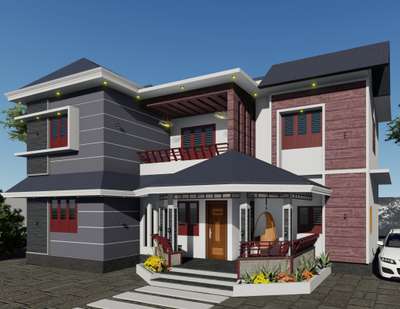 #kerala_architecture #keralahomeplans #Designs #SlopingRoofHouse #moderndesign  #HouseDesigns #Designs