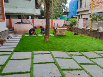 artificial grass concrete ചെയ്യാതെയും വിരിക്കാം.. for details call 9249611153
 #grassfitting #artificialgrass #LandscapeGarden
