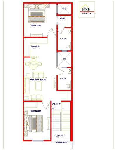 PLOT SIZE :-18 FT X 50 FT
DESIGN BY:- PSK DESIGN
 #FloorPlans #autocad #residentialbuilding #plotting #residence