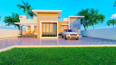 4 bedroom house design. Total area 1400 sqft. Budget 28 lakhs
#HouseDesigns #4BHKHouse #comtemporarydesign
