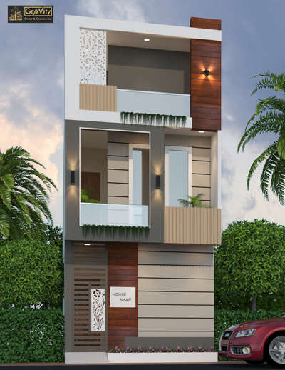 New elevation design 15x40 
 #architecturedesigns  #Architectural&Interior  #ElevationDesign  #ElevationHome  #CivilEngineer