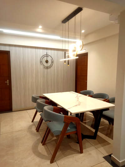 Completed work at Thalassery
 #DiningChairs  #DiningTable  #diningarea  #marbletopdiningtable  #marbletops  #CelingLights  #WallDecors  #luxuryhomedecore