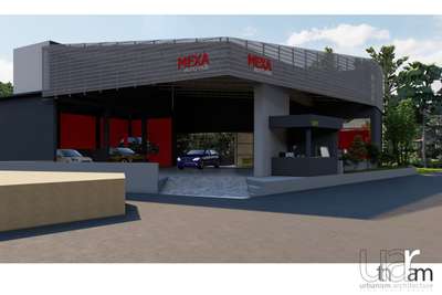 car service station #Architect #architecturedesigns #urban #urbandesigner #urbanist #architectsinkerala #kerala_architecture