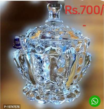 SAPTARISHIreg; Crystal Glass Bowl with Lid Multipurpose Decorative Serving Candy, Fruit Dry Fruits, Snacks, Pickle, Dessert -Lotus Crown Shape

 Type:  Bowls

 Material:  Glass

Length: 9.0 (in cm)

Width: 9.0 (in cm)

Height: 11.0 (in cm)

Capacity: 150.0 (in ml)


Material: Glass Microwave Safe:  No Product Breadth: 10 Cm Product Height: 12 Cm Product Length: 10 Cm Net Quantity (N): Pack Of 1 Country of Origin: India

UNIPRO WORLD INDORE
9131322343
6232122343
 #glassdecors   #GlassDoors  #GlassBalconyRailing  #InteriorDesigner  #Carpenter  #Plumber  #Mason  #Contractor  #Architect  #CivilEngineer  #kolohindi