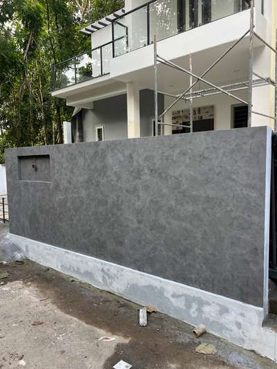 Exterior compound wall design #cementtexture