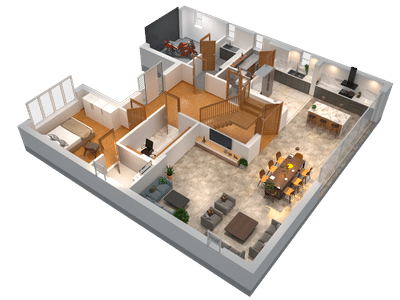 #3Dfloorplans  #interiordesign  3D floor plan , Rendered for client.