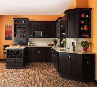 Black themed kitchen designs 🖤