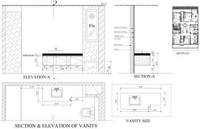 vanity design as per suitable space
 #2DPlans  #FloorPlans  #2dDesign #vanityideas