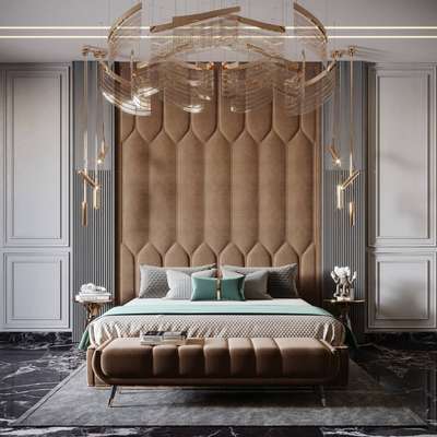neo classic bedroom design  


 #BedroomDecor #MasterBedroom #BedroomDesigns #keralahomeplanersdesign