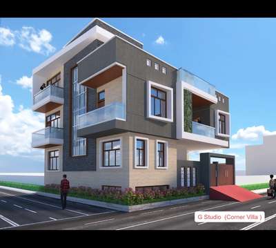corner villa #exteriordesigns