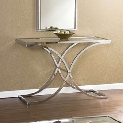 XO table with mirror finish stainless steel
