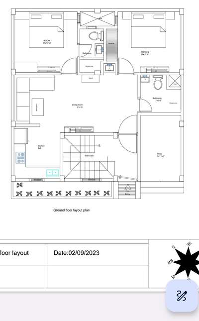 30×30 floor layout plan for residential