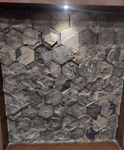 #InteriorDesigner  #artechdesign  #stonecladding #hexagontile